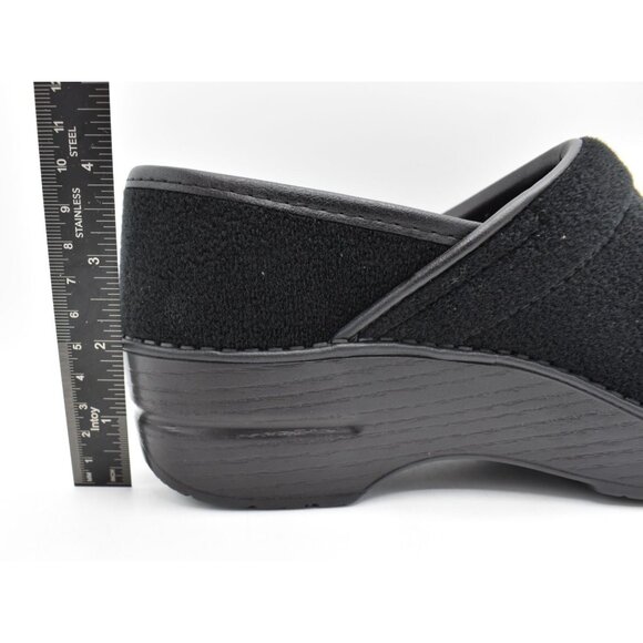 Dansko Women Size EU 41 US 10.5-11 Hook And Loop Patch Pro Black Clogs Shoes - Picture 7 of 12